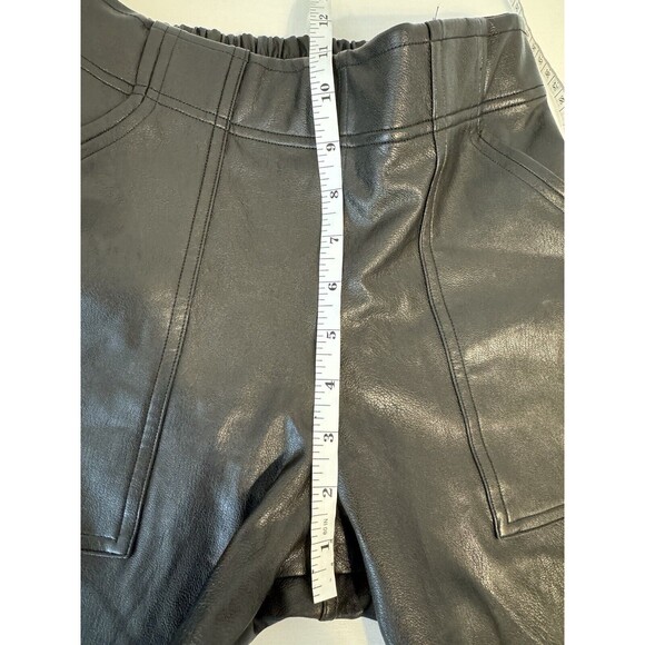 Spanx Faux Leather High Waist Jogger Pants Black‎ Size X-Small Edgy Date Sexy - Picture 13 of 13